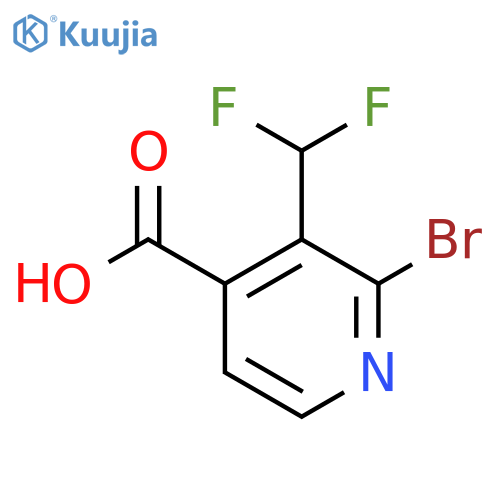 2-Bromo-3-(difluoromethyl)pyridine-4-carboxylic acid structure
