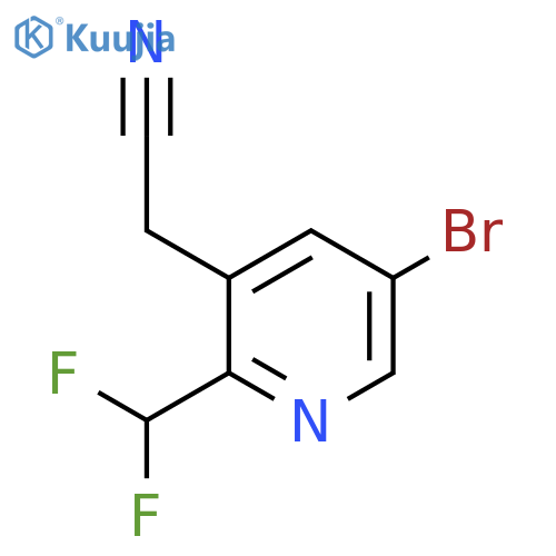 5-Bromo-2-(difluoromethyl)pyridine-3-acetonitrile structure