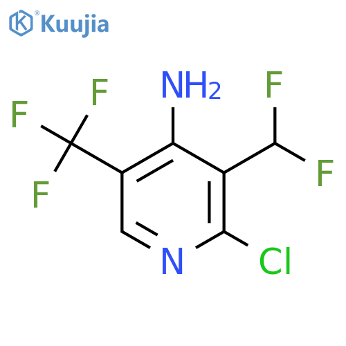 4-Amino-2-chloro-3-(difluoromethyl)-5-(trifluoromethyl)pyridine structure