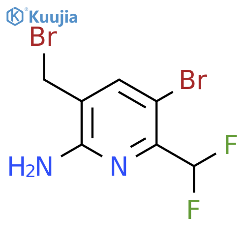 2-Amino-5-bromo-3-(bromomethyl)-6-(difluoromethyl)pyridine structure
