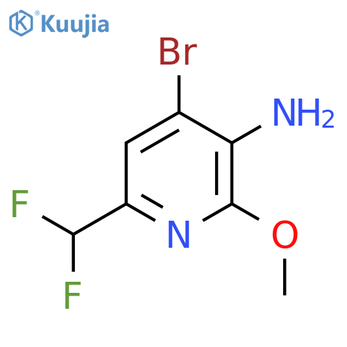 3-Amino-4-bromo-6-(difluoromethyl)-2-methoxypyridine structure