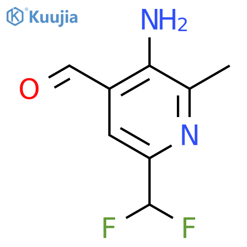 3-Amino-6-(difluoromethyl)-2-methylpyridine-4-carboxaldehyde structure