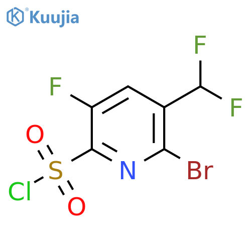 2-Bromo-3-(difluoromethyl)-5-fluoropyridine-6-sulfonyl chloride structure