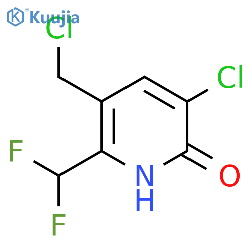 3-Chloro-5-(chloromethyl)-6-(difluoromethyl)-2-hydroxypyridine structure