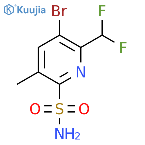 3-Bromo-2-(difluoromethyl)-5-methylpyridine-6-sulfonamide structure