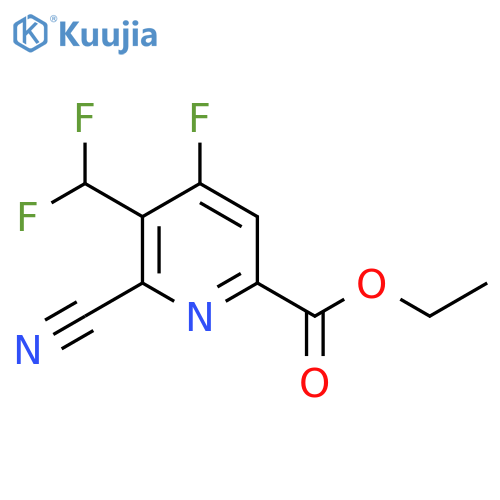 Ethyl 2-cyano-3-(difluoromethyl)-4-fluoropyridine-6-carboxylate structure