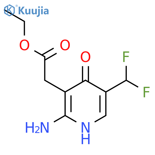 Ethyl 2-amino-5-(difluoromethyl)-4-hydroxypyridine-3-acetate structure