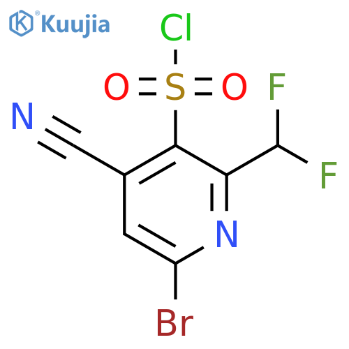 6-Bromo-4-cyano-2-(difluoromethyl)pyridine-3-sulfonyl chloride structure