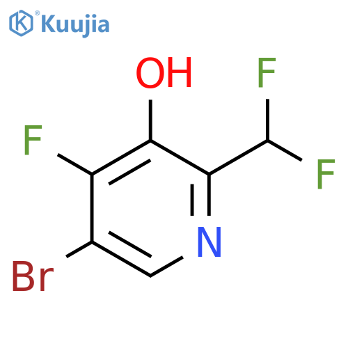 5-Bromo-2-(difluoromethyl)-4-fluoro-3-hydroxypyridine structure