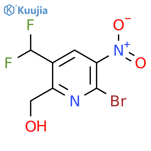 2-Bromo-5-(difluoromethyl)-3-nitropyridine-6-methanol structure