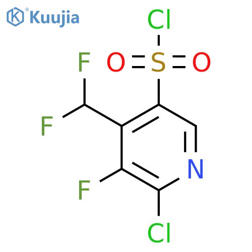 2-Chloro-4-(difluoromethyl)-3-fluoropyridine-5-sulfonyl chloride structure