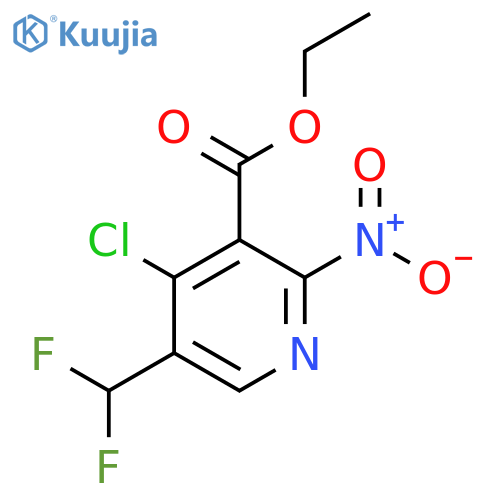 Ethyl 4-chloro-5-(difluoromethyl)-2-nitropyridine-3-carboxylate structure