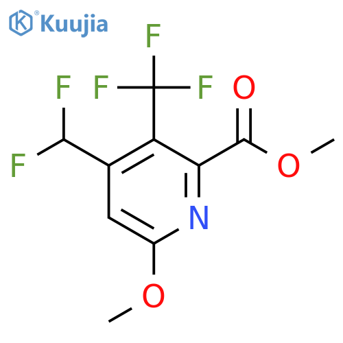Methyl 4-(difluoromethyl)-6-methoxy-3-(trifluoromethyl)pyridine-2-carboxylate structure