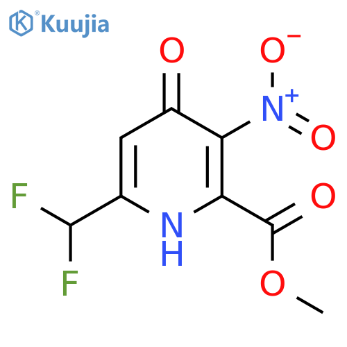 Methyl 6-(difluoromethyl)-4-hydroxy-3-nitropyridine-2-carboxylate structure
