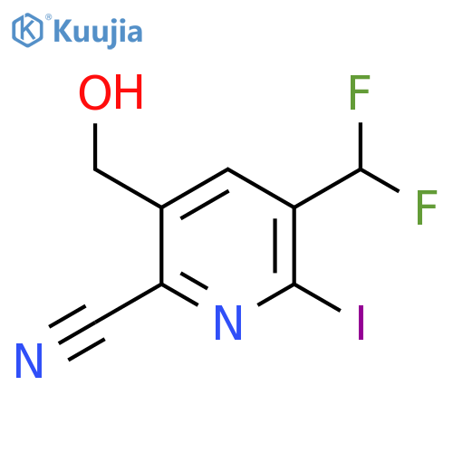 2-Cyano-5-(difluoromethyl)-6-iodopyridine-3-methanol structure