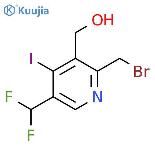 2-(Bromomethyl)-5-(difluoromethyl)-4-iodopyridine-3-methanol structure