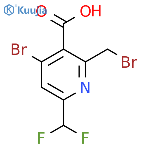 4-Bromo-2-(bromomethyl)-6-(difluoromethyl)pyridine-3-carboxylic acid structure