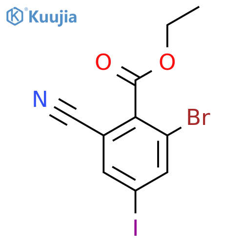 Ethyl 2-bromo-6-cyano-4-iodobenzoate structure