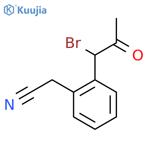 1-Bromo-1-(2-(cyanomethyl)phenyl)propan-2-one structure