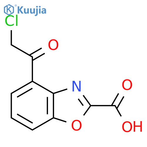 4-(2-Chloroacetyl)benzo[d]oxazole-2-carboxylic acid structure