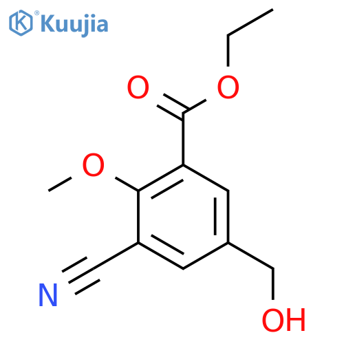 Ethyl 3-cyano-5-hydroxymethyl-2-methoxybenzoate structure