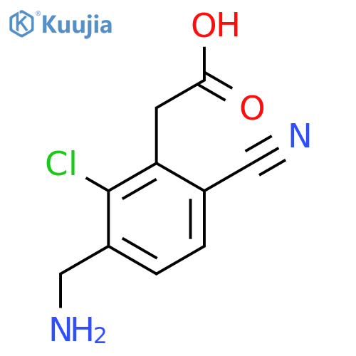 3-Aminomethyl-2-chloro-6-cyanophenylacetic acid structure