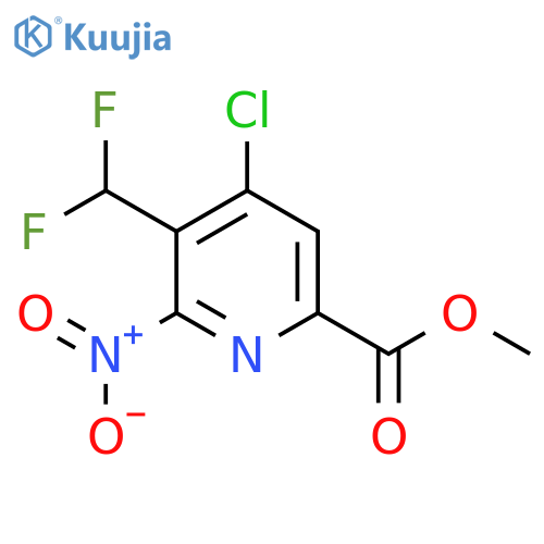 Methyl 4-chloro-3-(difluoromethyl)-2-nitropyridine-6-carboxylate structure
