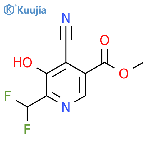 Methyl 4-cyano-2-(difluoromethyl)-3-hydroxypyridine-5-carboxylate structure