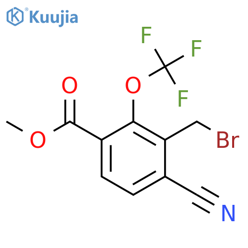 Methyl 3-bromomethyl-4-cyano-2-(trifluoromethoxy)benzoate structure