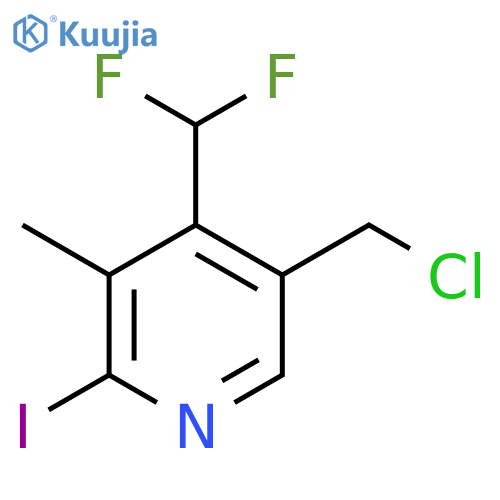 5-(Chloromethyl)-4-(difluoromethyl)-2-iodo-3-methylpyridine structure