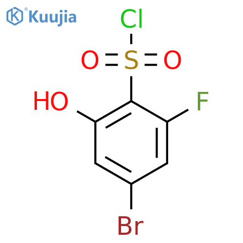 4-Bromo-2-fluoro-6-hydroxybenzenesulfonyl chloride structure