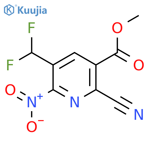 Methyl 2-cyano-5-(difluoromethyl)-6-nitropyridine-3-carboxylate structure