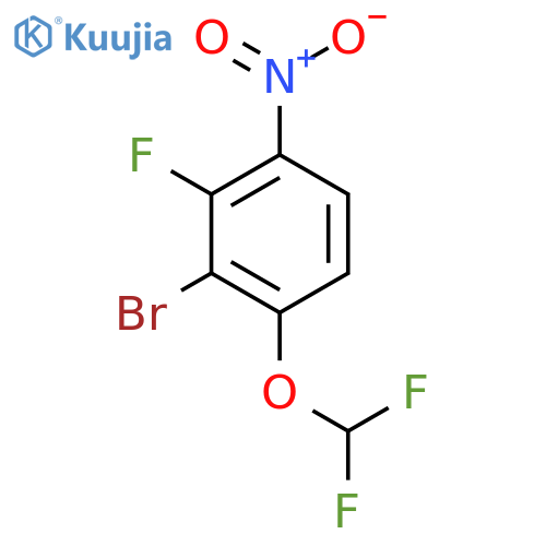 1-Bromo-6-difluoromethoxy-2-fluoro-3-nitrobenzene structure