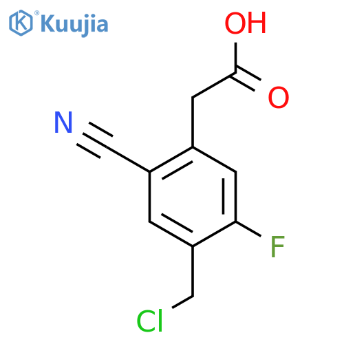 4-Chloromethyl-2-cyano-5-fluorophenylacetic acid structure