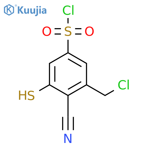 3-Chloromethyl-4-cyano-5-mercaptobenzenesulfonyl chloride structure