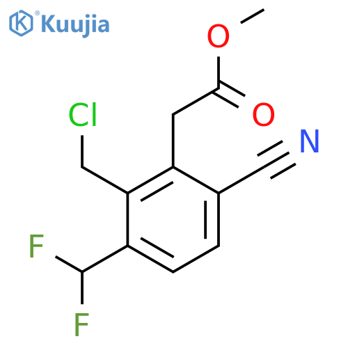 Methyl 2-chloromethyl-6-cyano-3-(difluoromethyl)phenylacetate structure