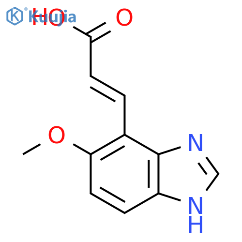 (E)-3-(5-Methoxy-1H-benzo[d]imidazol-4-yl)acrylic acid structure