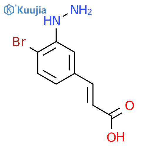 4-Bromo-3-hydrazinylcinnamic acid structure