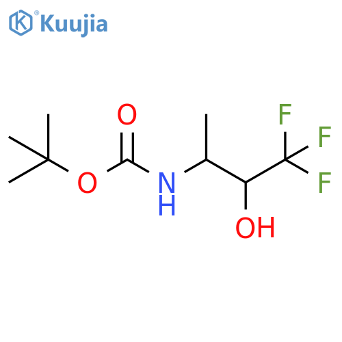 Carbamic acid, (3,3,3-trifluoro-2-hydroxy-1-methylpropyl)-, 1,1-dimethylethyl ester (9CI) structure