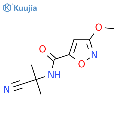 N-(1-cyano-1-methylethyl)-3-methoxy-1,2-oxazole-5-carboxamide structure