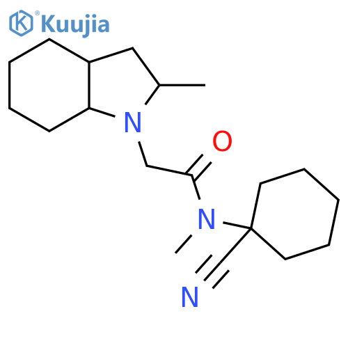 N-(1-cyanocyclohexyl)-N-methyl-2-(2-methyl-octahydro-1H-indol-1-yl)acetamide structure