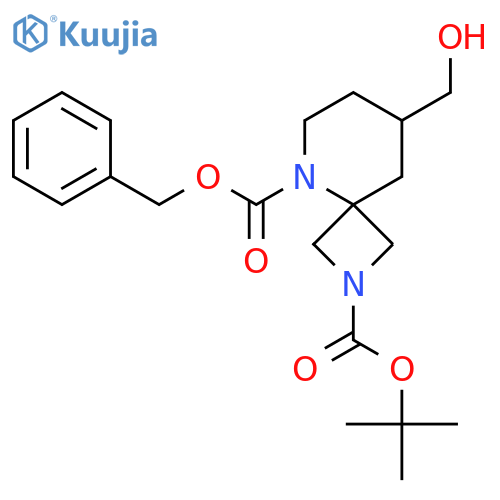 5-Benzyl 2-tert-butyl 8-(hydroxymethyl)-2,5-diazaspiro[3.5]nonane-2,5-dicarboxylate structure