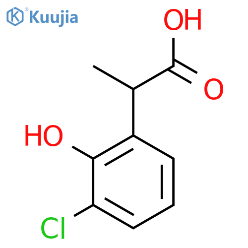2-(3-Chloro-2-hydroxyphenyl)propanoic acid structure