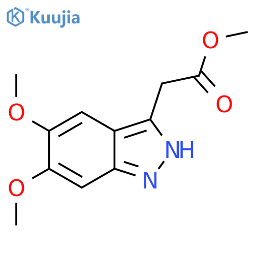 Methyl 2-(5,6-dimethoxy-1H-indazol-3-yl)acetate structure