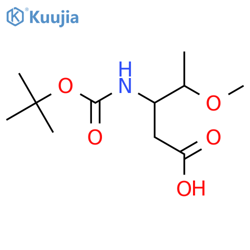 3-{[(tert-butoxy)carbonyl]amino}-4-methoxypentanoic acid structure
