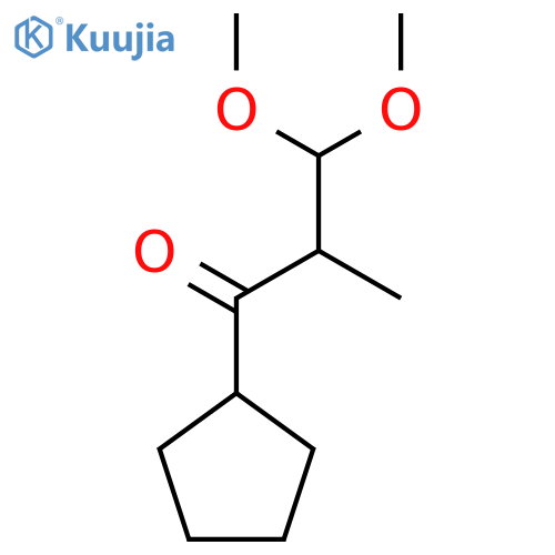 1-Cyclopentyl-3,3-dimethoxy-2-methylpropan-1-one structure