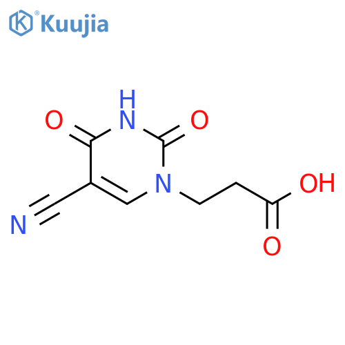 3-(5-cyano-2,4-dioxo-3,4-dihydropyrimidin-1(2H)-yl)propanoic acid structure