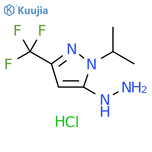 5-hydrazino-1-isopropyl-3-(trifluoromethyl)-1H-pyrazole structure