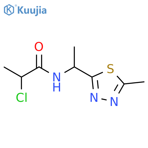 2-Chloro-N-[1-(5-methyl-1,3,4-thiadiazol-2-yl)ethyl]propanamide structure