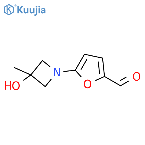 2-Furancarboxaldehyde, 5-(3-hydroxy-3-methyl-1-azetidinyl)- structure